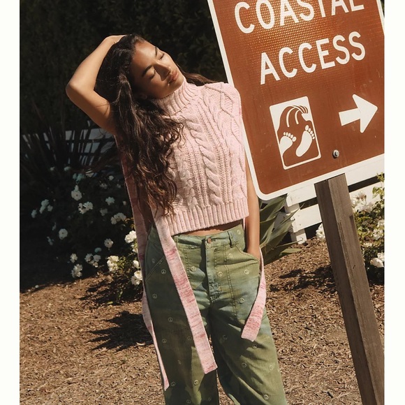 Pilcro The Forager Embroidered Peace Sign Pants Size 32 - Picture 5 of 9